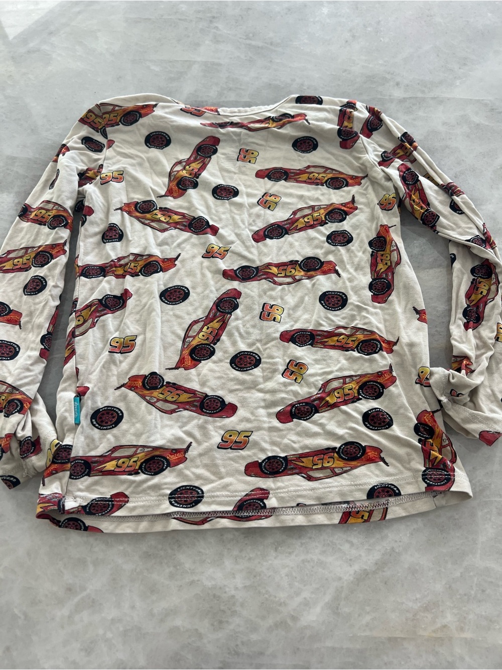 Little Sleepies lightning McQueen long sleeve tee, 5-6 - Picture 2 of 4